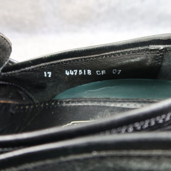 Florsheim Shoes Mens 9 Loafers Slip On Classic Leather Retro Dress Formal Black - Picture 14 of 16